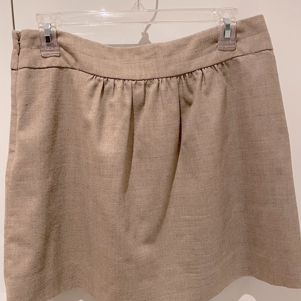 J. Crew Beige Wool Blend Skirt
